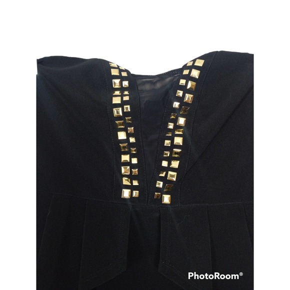 Charlotte Russe Strapless Studded Peplum Mini Dress - Picture 3 of 6